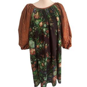 Rianna + Nina One-of-a-kind Super Wide Sleeve Floral Maxi Dress One Size NWOT